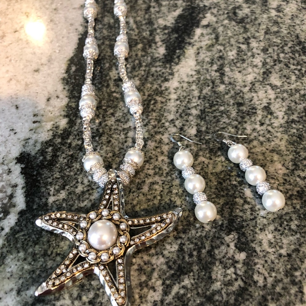 Necklace with matching earrings
